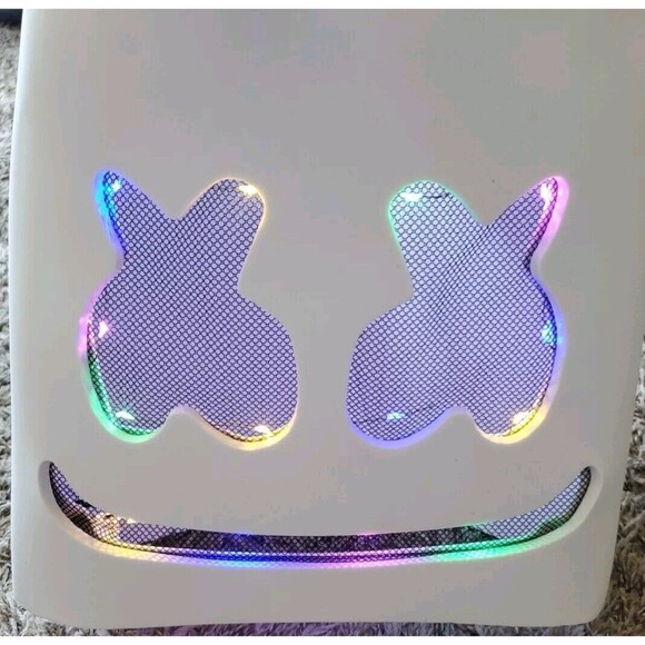 New MARSHMALLOW DJ Foam Full Head Light Up Cosplay Mask & Fingers Halloween New - Picture 6 of 7